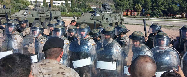 El PP utilizará al Ejército de España para actuar como antidisturbios frente a los ciudadanos